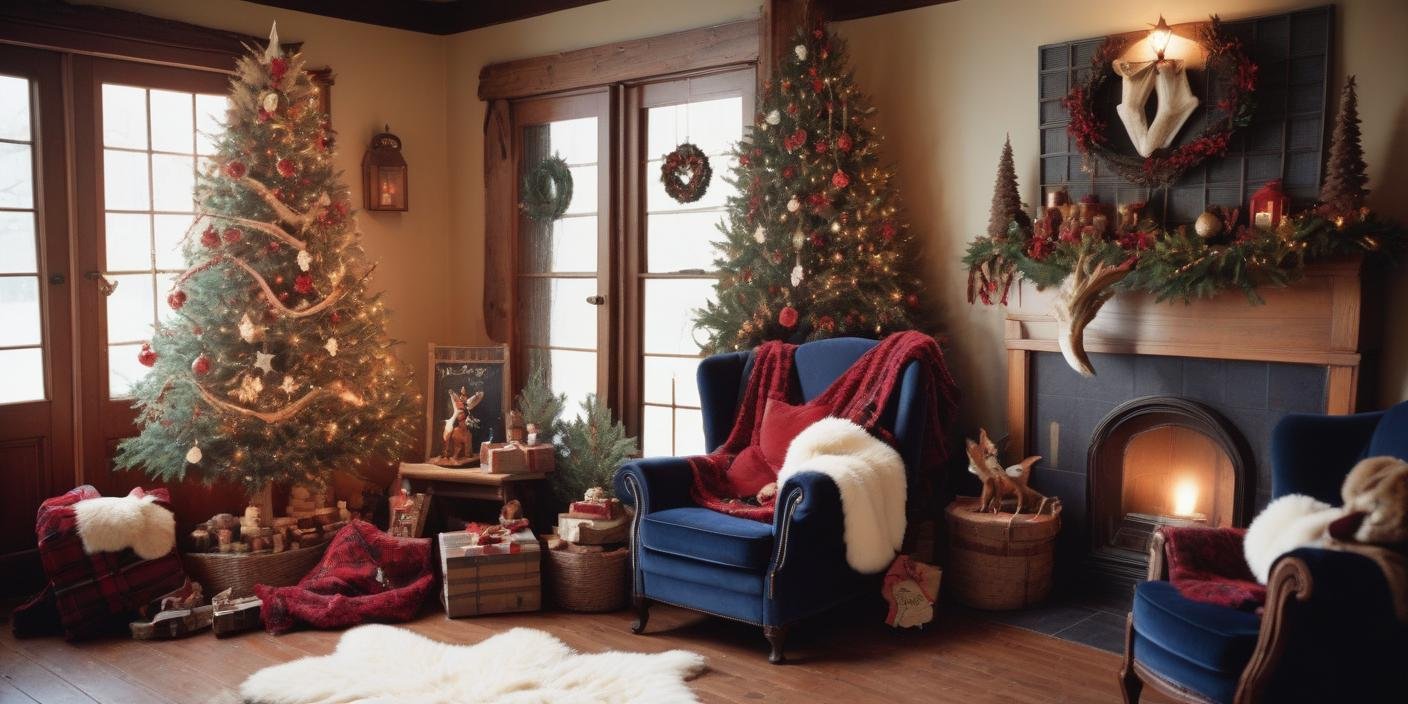 17 Cozy and Rustic Christmas Living Room Decor Ideas - InspoGalaxy