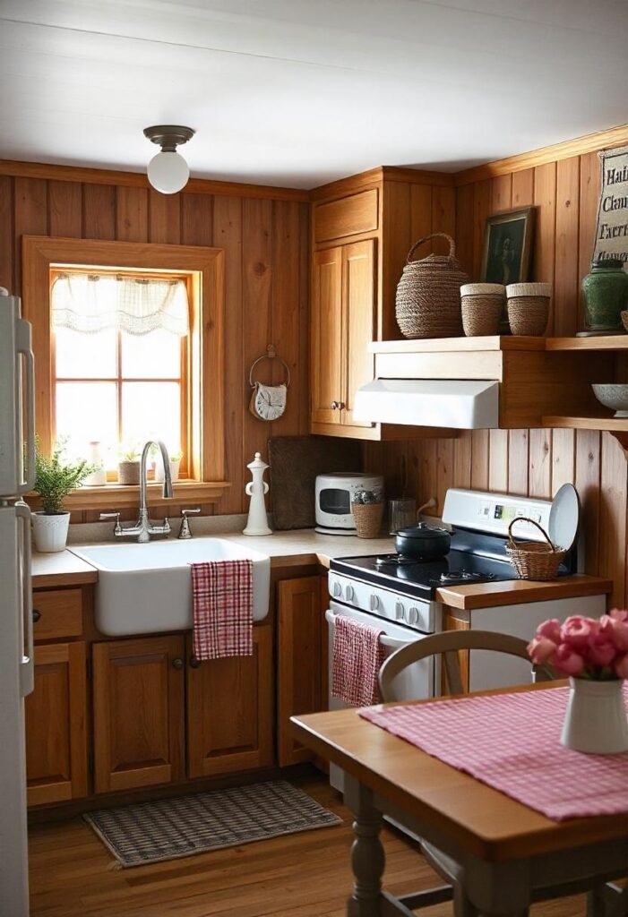 Country-style kitchen with rustic details and cozy accents.