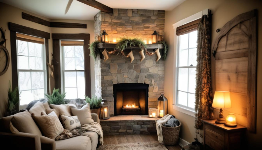 Corner Fireplace Decor Ideas