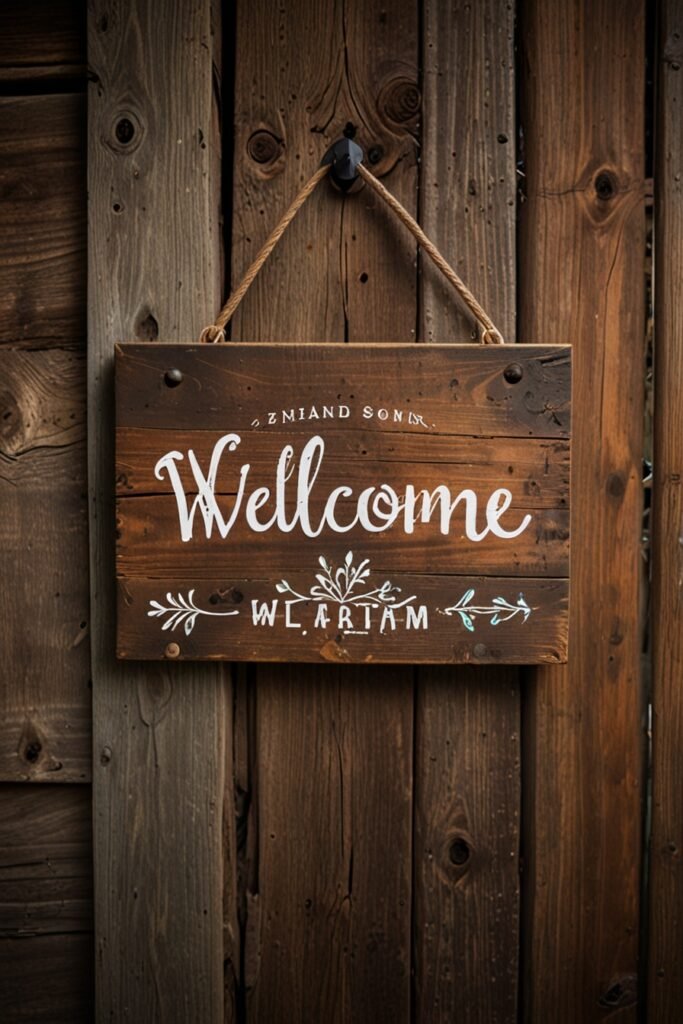 Budget-friendly DIY hand-painted cabin sign for personalized decor.